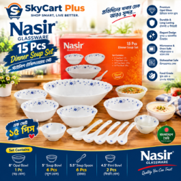 Nasir Opal Glassware 15 Pcs Dinner Soup Set | Nasir Opal Glassware ১৫ পিস ডিনার স্যুপ সেট