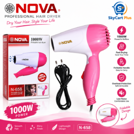 NOVA N-658 1000W Hair Dryer | NOVA N-658 1000W হেয়ার ড্রায়ার